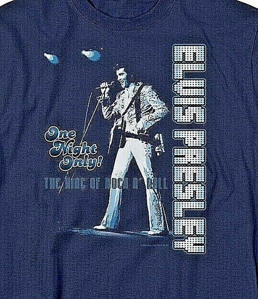 Elvis Presley "One Night Only" Mens Unisex T-Shirt, Available Sm to 5x