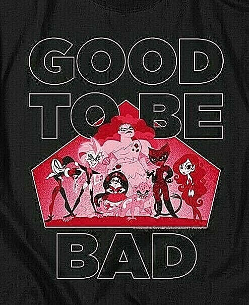 DC Super Hero Girls "Good to be Bad!" Mens Unisex T-shirt -Available Sm to 3x