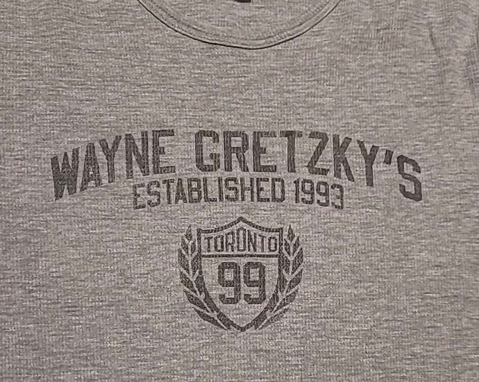 Wayne Gretzky's #99 Toronto Restaurant Long Sleeve Mens Raglin Small T Shirt