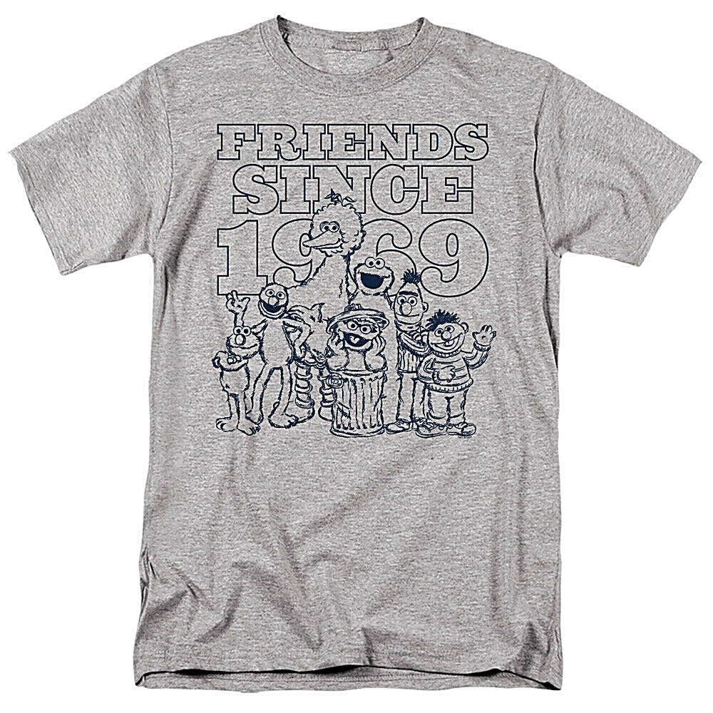 Sesame Street "Friends Since 1969" Mens Unisex T-Shirt, Available Sm to 3x