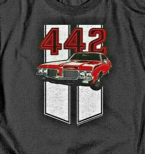 GM Oldsmobile "442, American Muscle"  Mens T-shirt -Available Sm to 5x