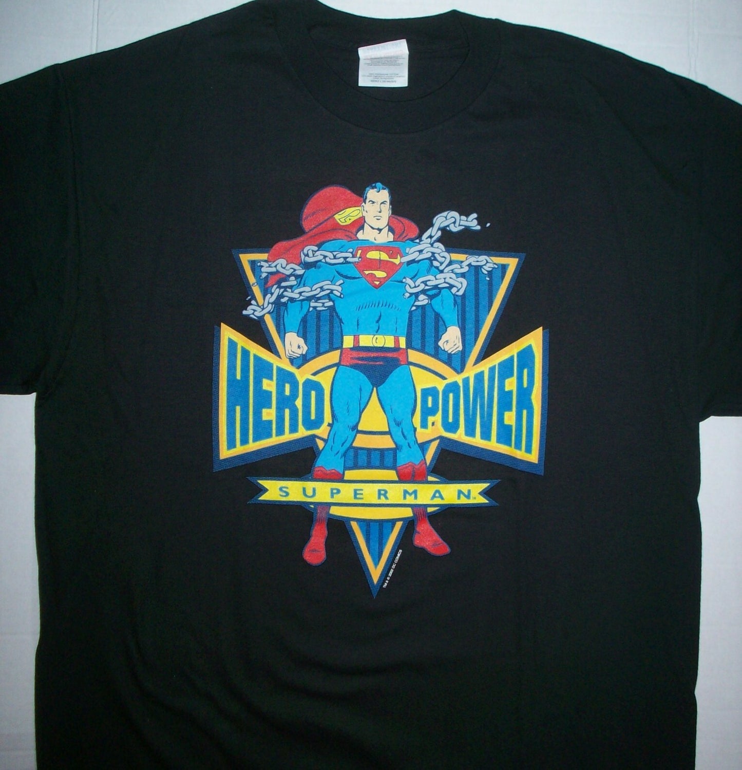 Superman "Hero Power" Men's Large Unisex T-shirt -new 