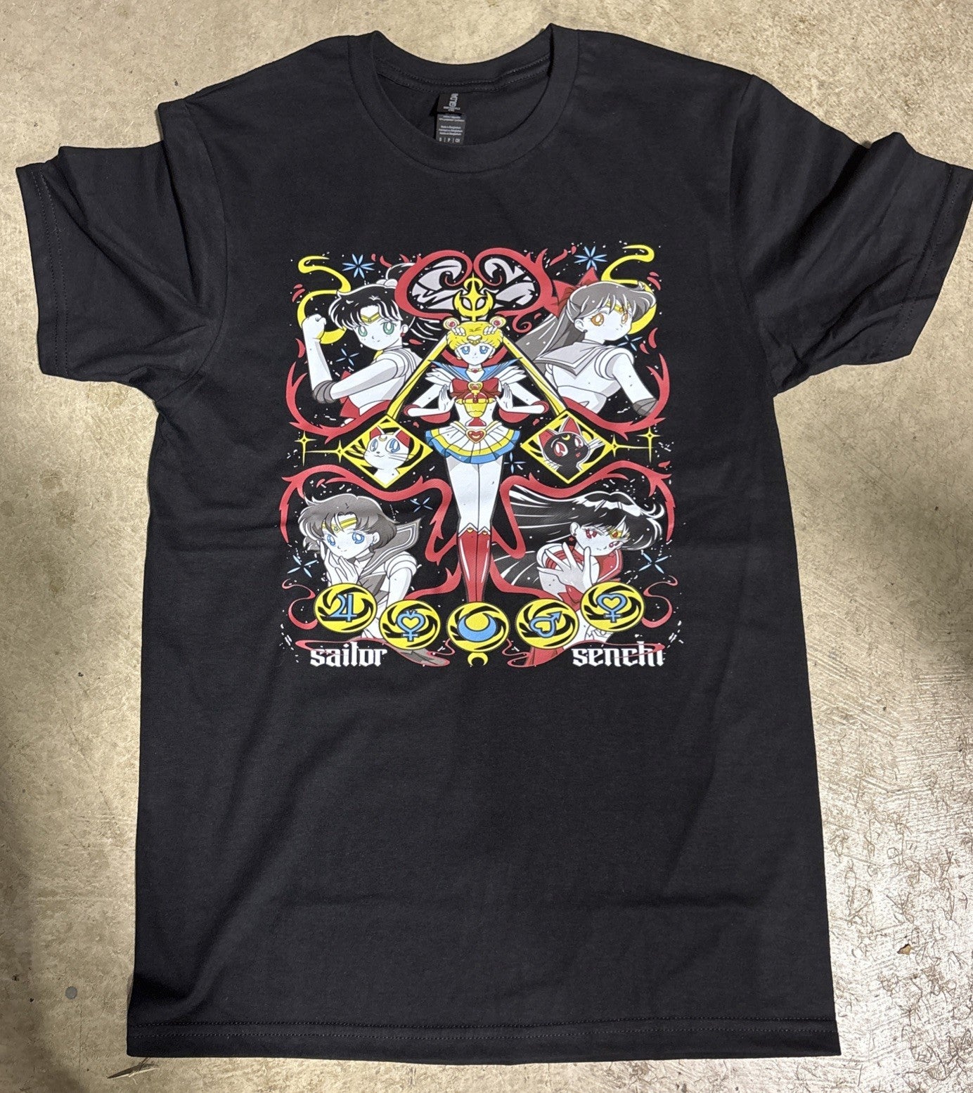 Sailor Moon, "Sailor Senchi" Men Unisex T-Shirt -Available in Sm to  2x -New