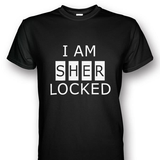 Sherlock "I Am Sher Locked" Mens Unisex T-Shirt -Available in Sm to 2x -new