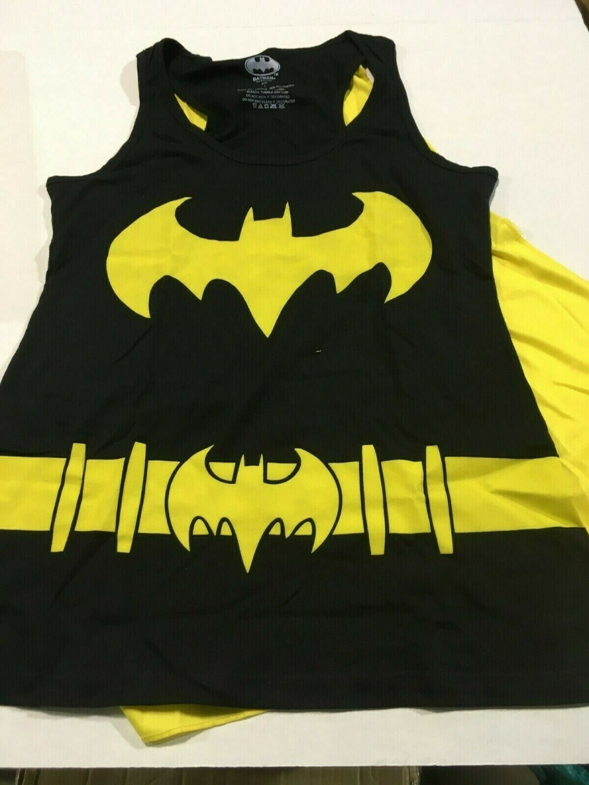 Batgirl  Junior Women's Cape Sleeveless T-Shirt Available large 