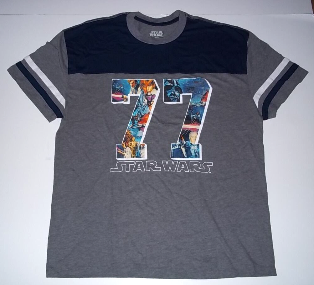 Star Wars 77 XL Adult Unisex 2-Tone T-Shirt - New Old Stock