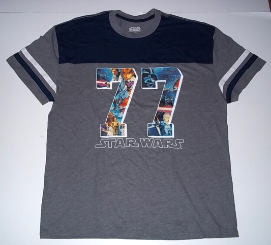 Star Wars 77 XL Adult Unisex 2-Tone T-Shirt - New Old Stock