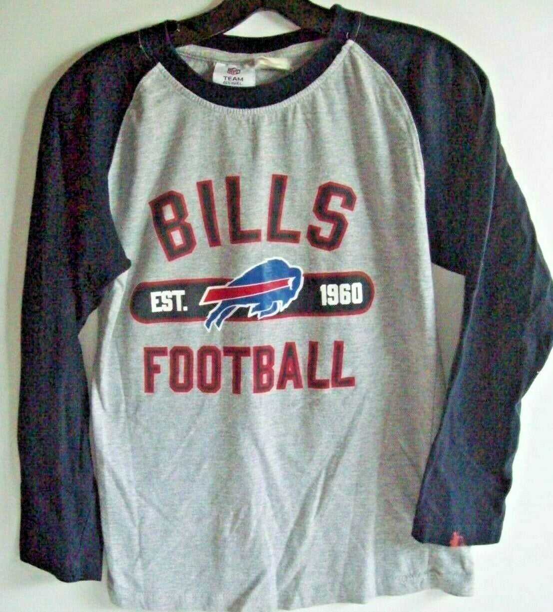 Buffalo Bills Throwback Long-Sleeve Youth Large Raglin T-Shirt