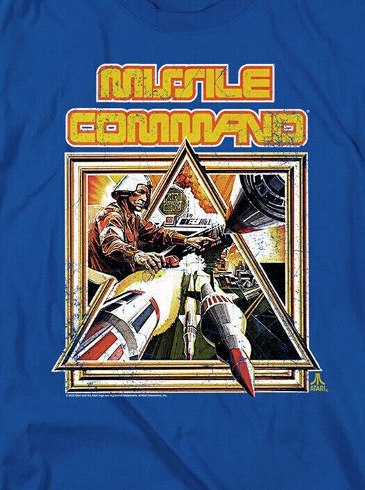 Atari Games  "Missile Command" Mens Unisex T-shirt -Available in Sm to 5x -new