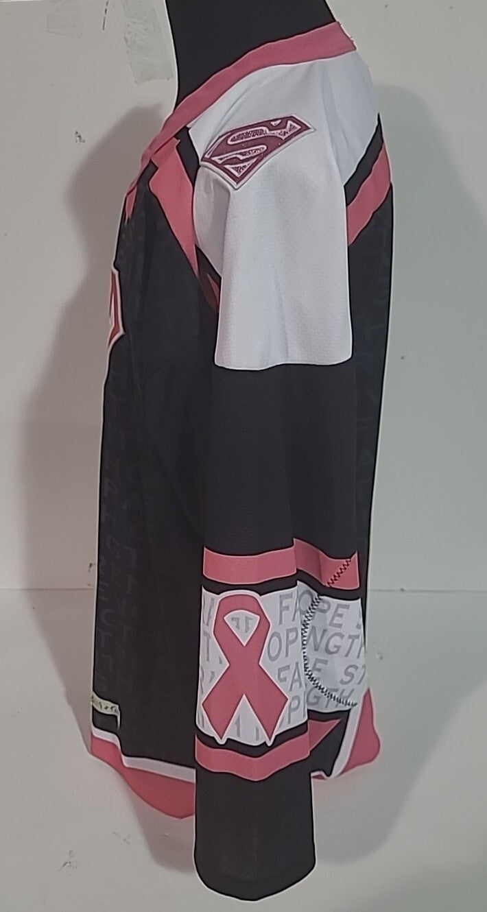 Supergirl Breast Cancer Pro Model Mens Hockey Jersey. Available sm to 3x -New