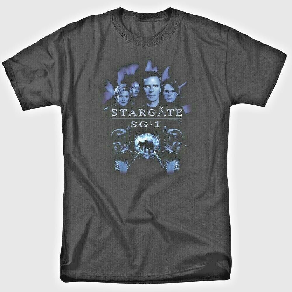 Stargate SG-1 "Blue Sepia Collage" Mens Unisex T-Shirt, Available Sm to 5x