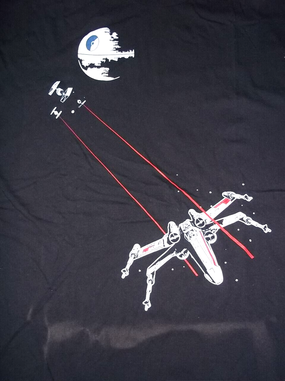 Star Wars  Tai Fighter  vs  X-Wing Battle 2XL Adult Unisex T-Shirt - New