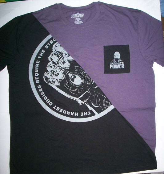 Marvel Infinity War Thanos 2-Tone Premium Pocket T-Shirt - Available Small - 3X