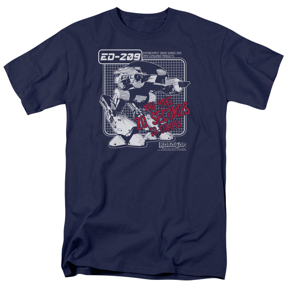 Robocop ED209 "You have 20 seconds, to comply" Mens T-Shirt -Available Sm to 3x