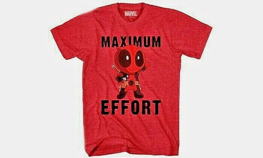 Deadpool Chibi Maximum Effort Mens Adult XL Unisex T-Shirt - New