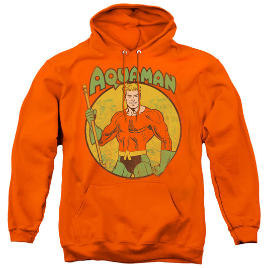 Aquaman "Posing with Trident"  Mens Unisex Hoodie Available Sm to 3x