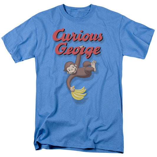 Curious George "Hangin' Around" Mens Adult Unisex T-Shirt -Available Sm to 4x