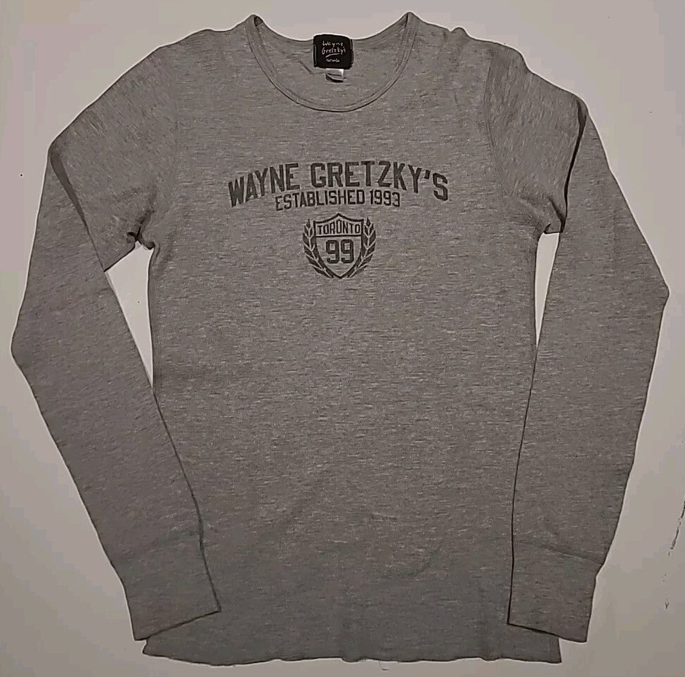 Wayne Gretzky's #99 Toronto Restaurant Long Sleeve Mens Raglin Small T Shirt