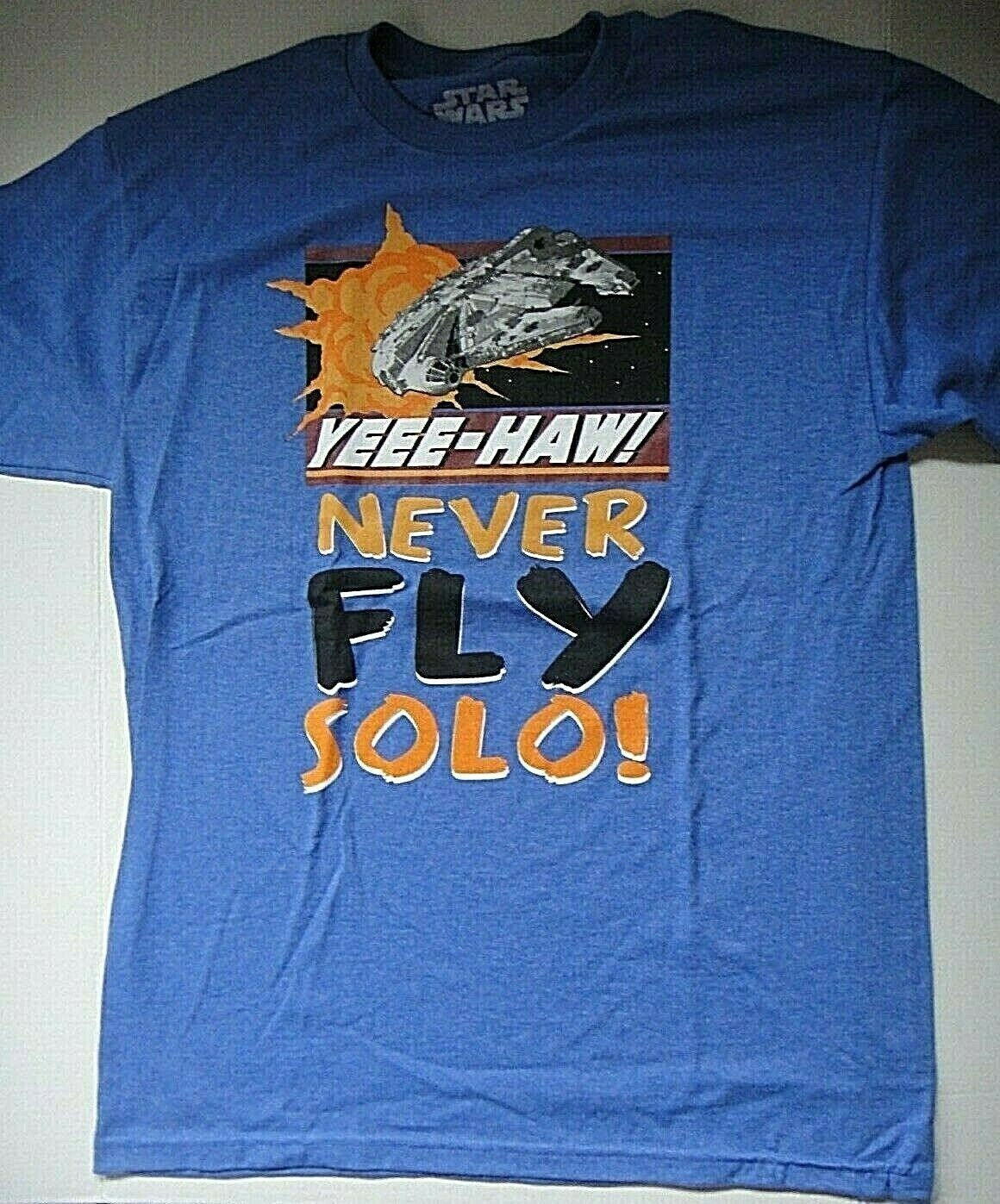 Star Wars "Hee-Haw Never Fly Solo" Mens Large Adult Unisex T-Shirt - New