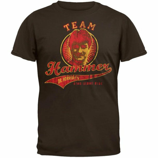 Dr. Horrible's Sing-Along Blog "Team Hammer" Mens x-Large Unisex T-shirt -New