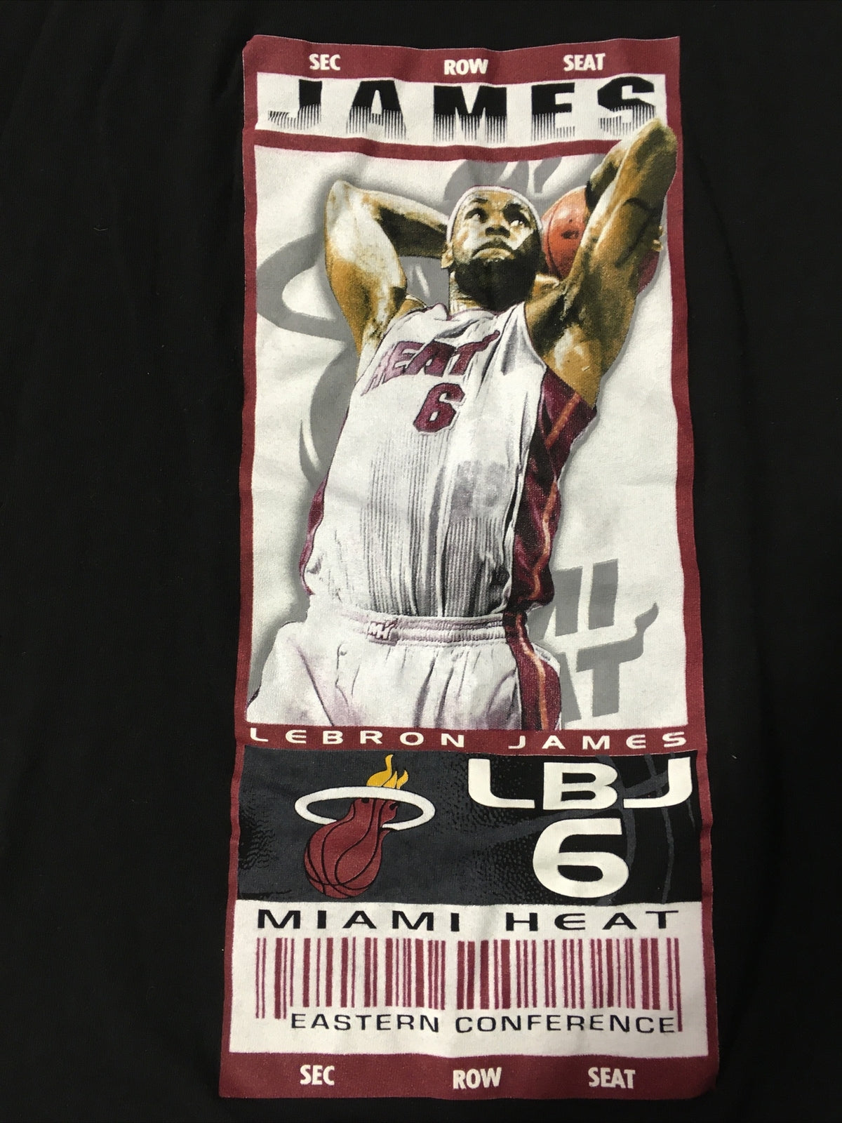 Miami Heat, "Lebron James" Men’s xL Unisex T-shirt -NBA Majestic