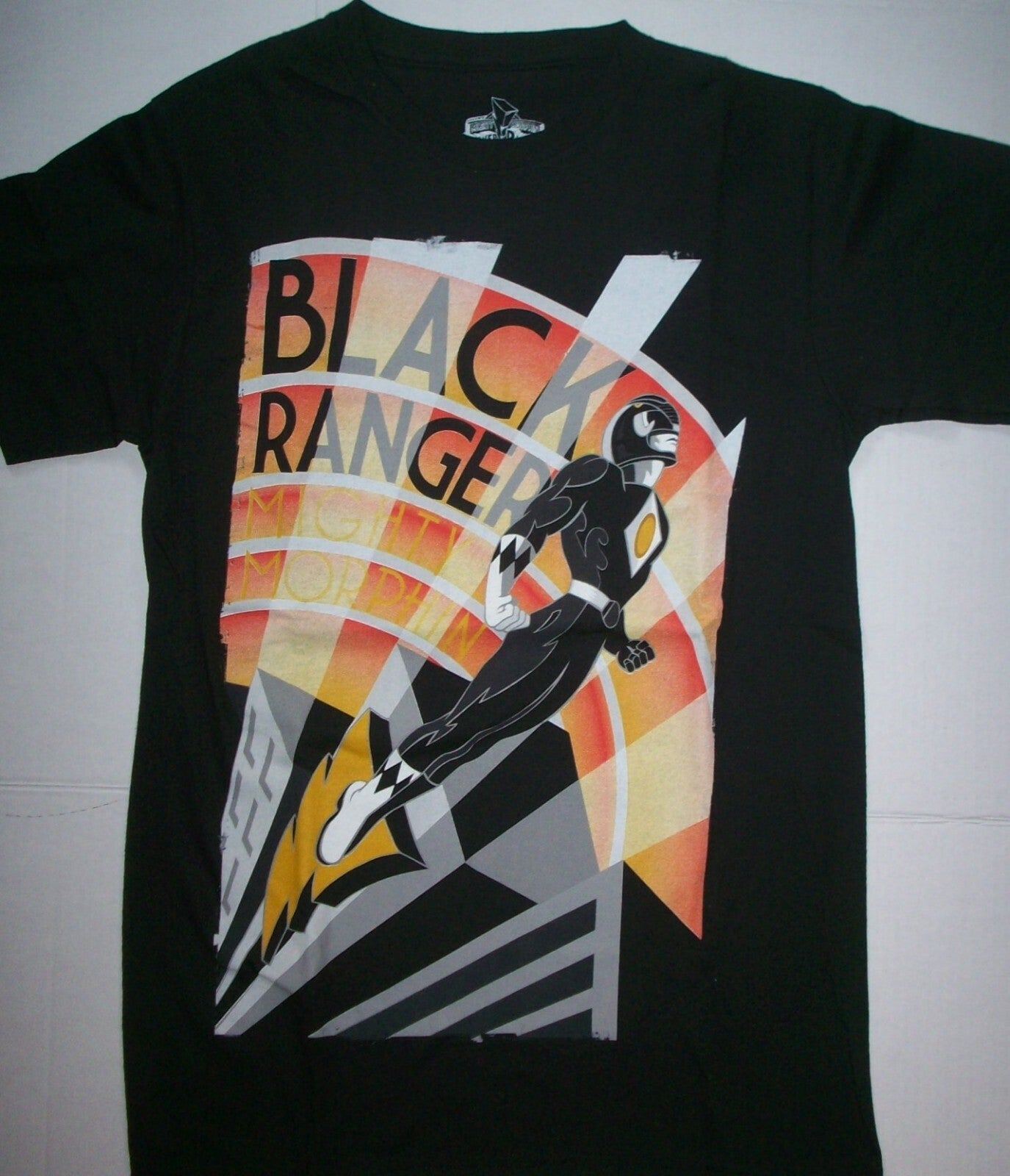 Mighty Morphin Power Rangers, Black Range Mens Unisex T-Shirt Available Sm to 5x