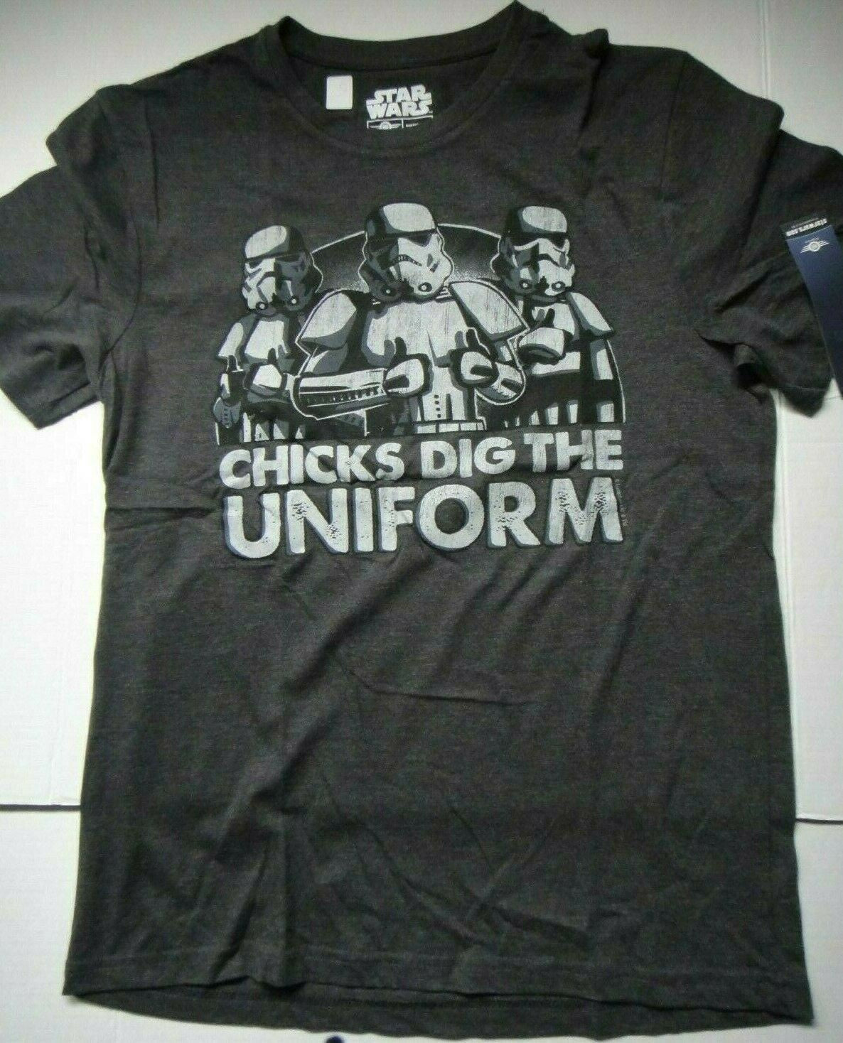 Star Wars Stormtrroper "Chicks Dig the Uniform" Mens T-Shirt, Available 
