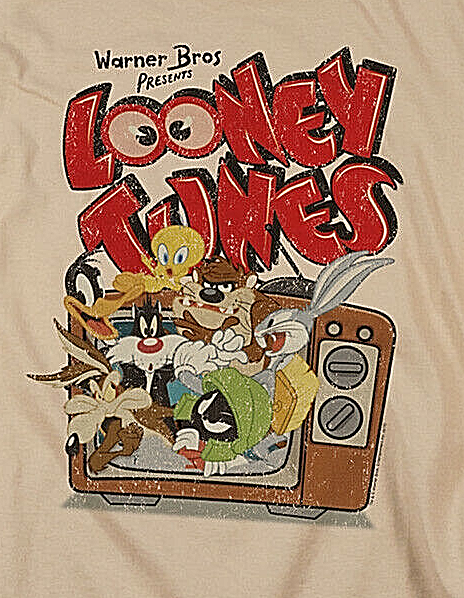Looney Tunes "Merrie Melodies, Cartoons" Mens Unisex T-Shirt. Available Sm to 3x