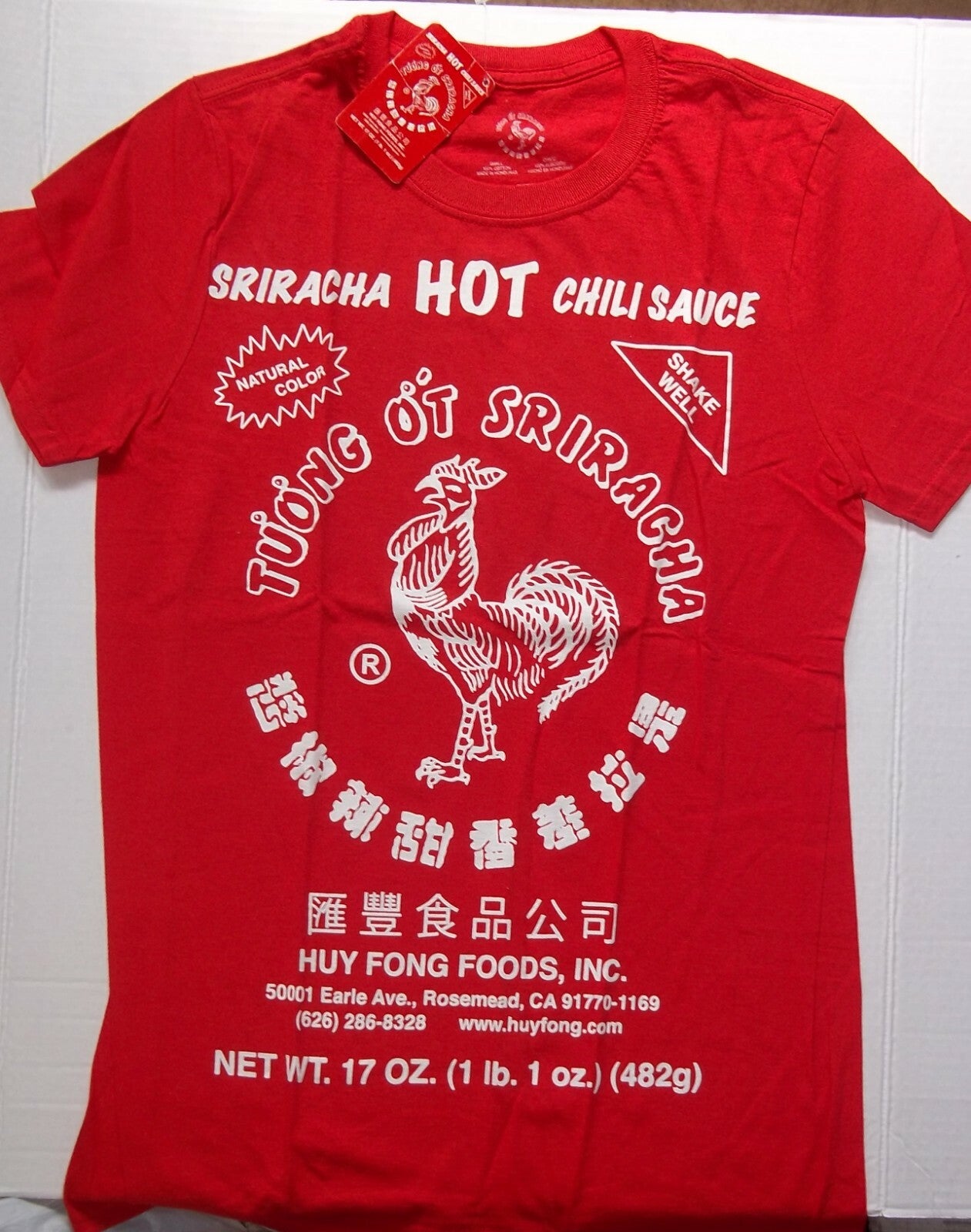 Sriracha Hot Chili Sauce Men's Unisex T-Shirt - Available S & M -new