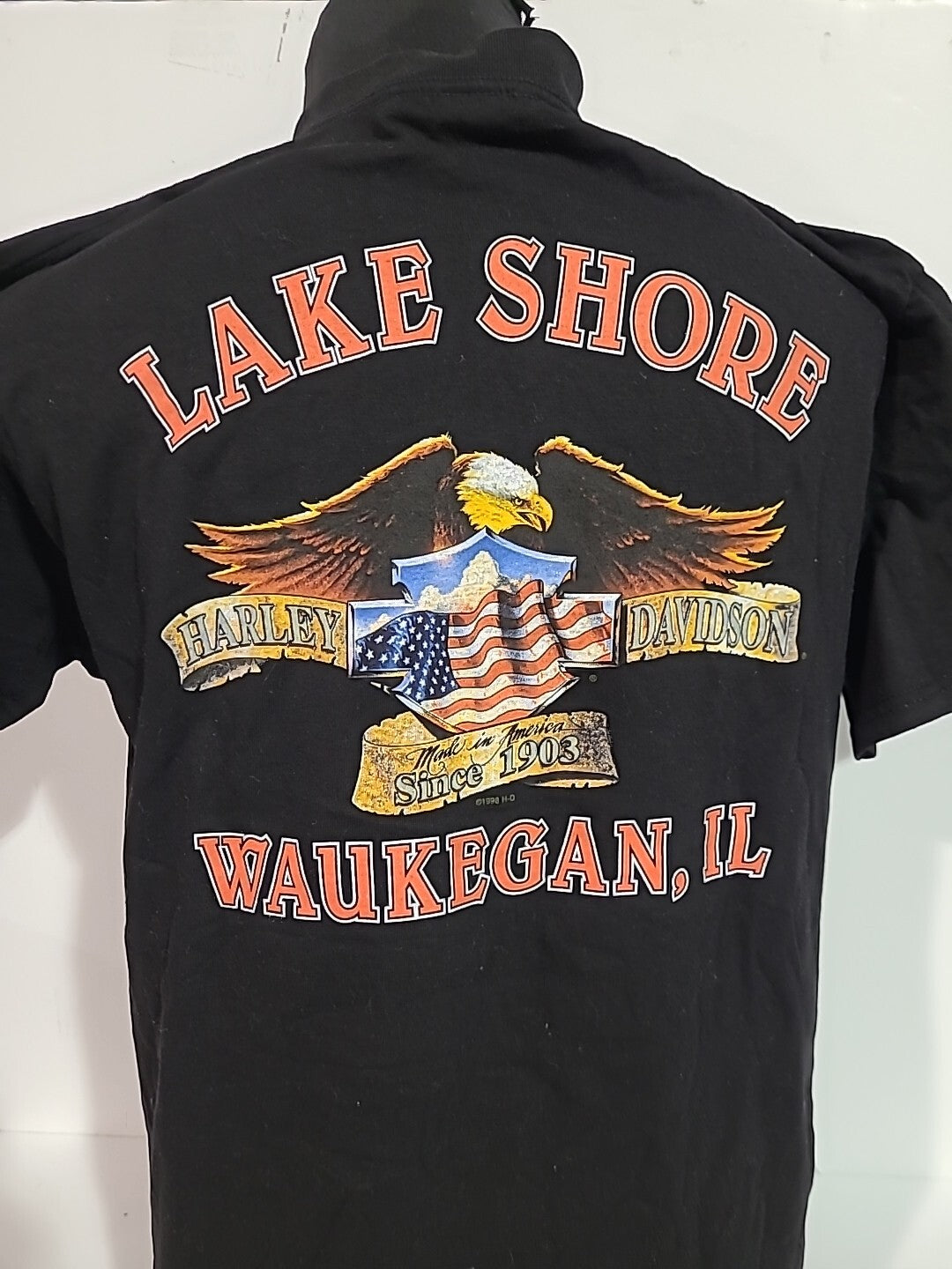 Harley-Davidson "Lake Shore" Waukegan, IL. Mens Large T-Shirt -new