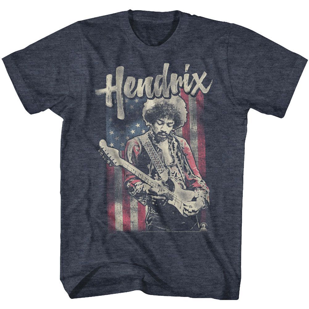 Jimi Hendrix "USA Flag" Mens Unisex T-Shirt. Available Sm to 2x