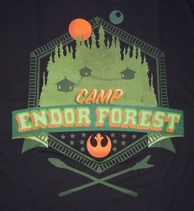 Star Wars Camp Endor Forest Mens Large Unisex T-Shirt - New