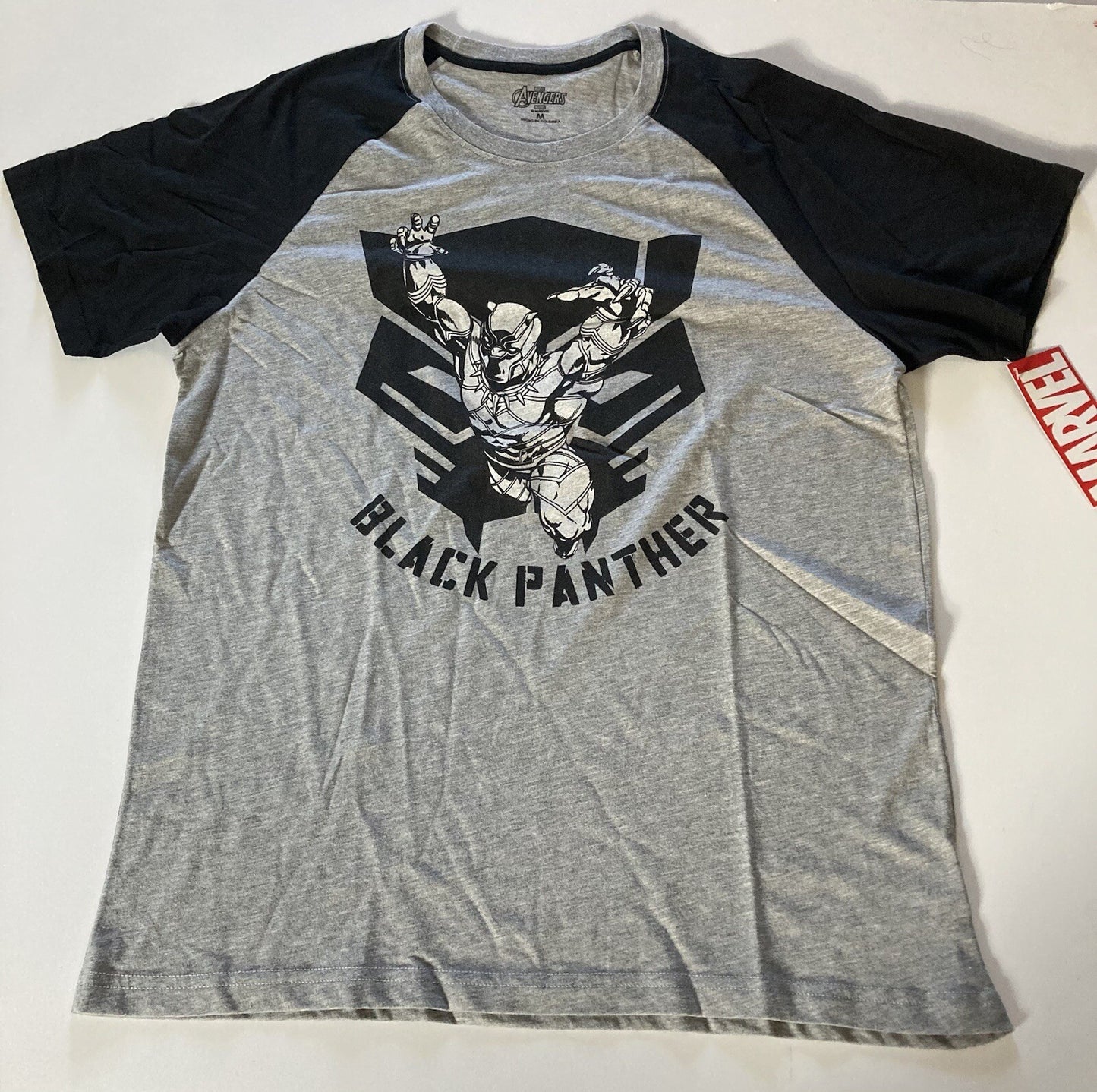 Marvel Comics Black Panther Men Medium Unisex Baseball Style T-Shirt - New