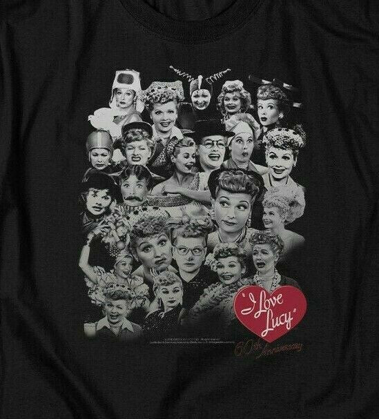 I Love Lucy "The Many Faces of Lucy" Mens Unisex T-Shirt -Available Sm to 5x