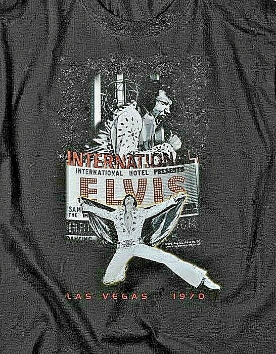 Elvis Presley "Las Vegas, 1970" Mens Unisex T-Shirt, Available Sm to 5x