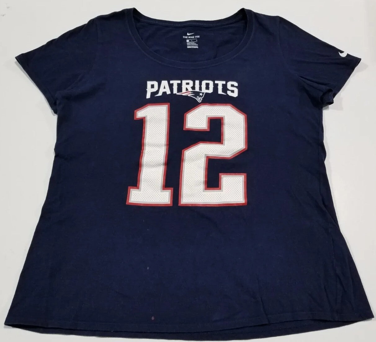 NFL New England Patriots #12 Tom Brady, Football, Nike, Women's Large, T-Shirt