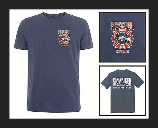 Star Wars Skywalker Ranch Fire Dept Mens Unisex T-Shirt -Available Sm to 3x -new