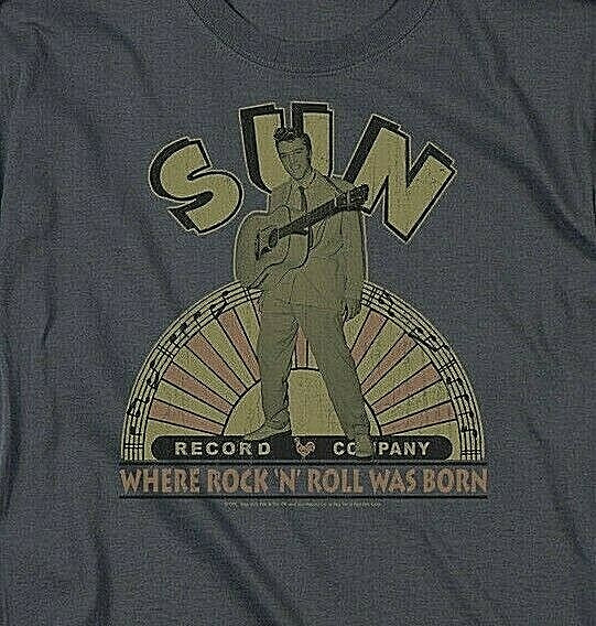 Elvis Presley "Sun Records Company" Mens Unisex T-Shirt, Choice Sm to 3x