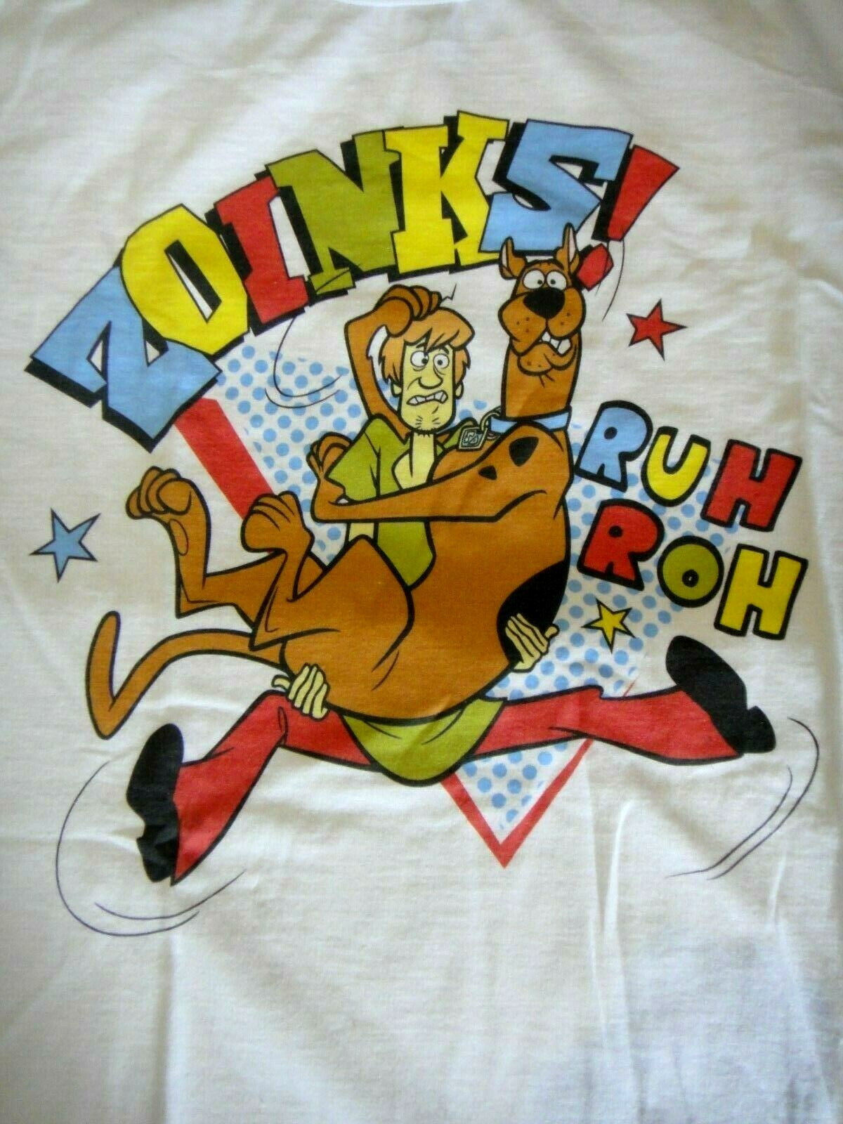 Scooby-Doo & Shaggy "Zoinks!" Mens Large Adult Unisex T-Shirt -New old stock