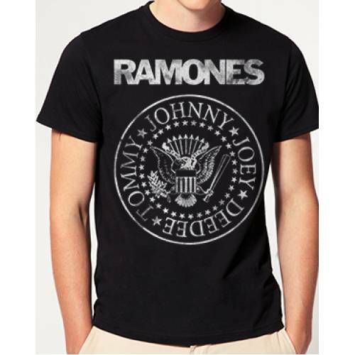 Ramones "Distressed Logo" Mens Unisex T-Shirt, Available Sm to 2x