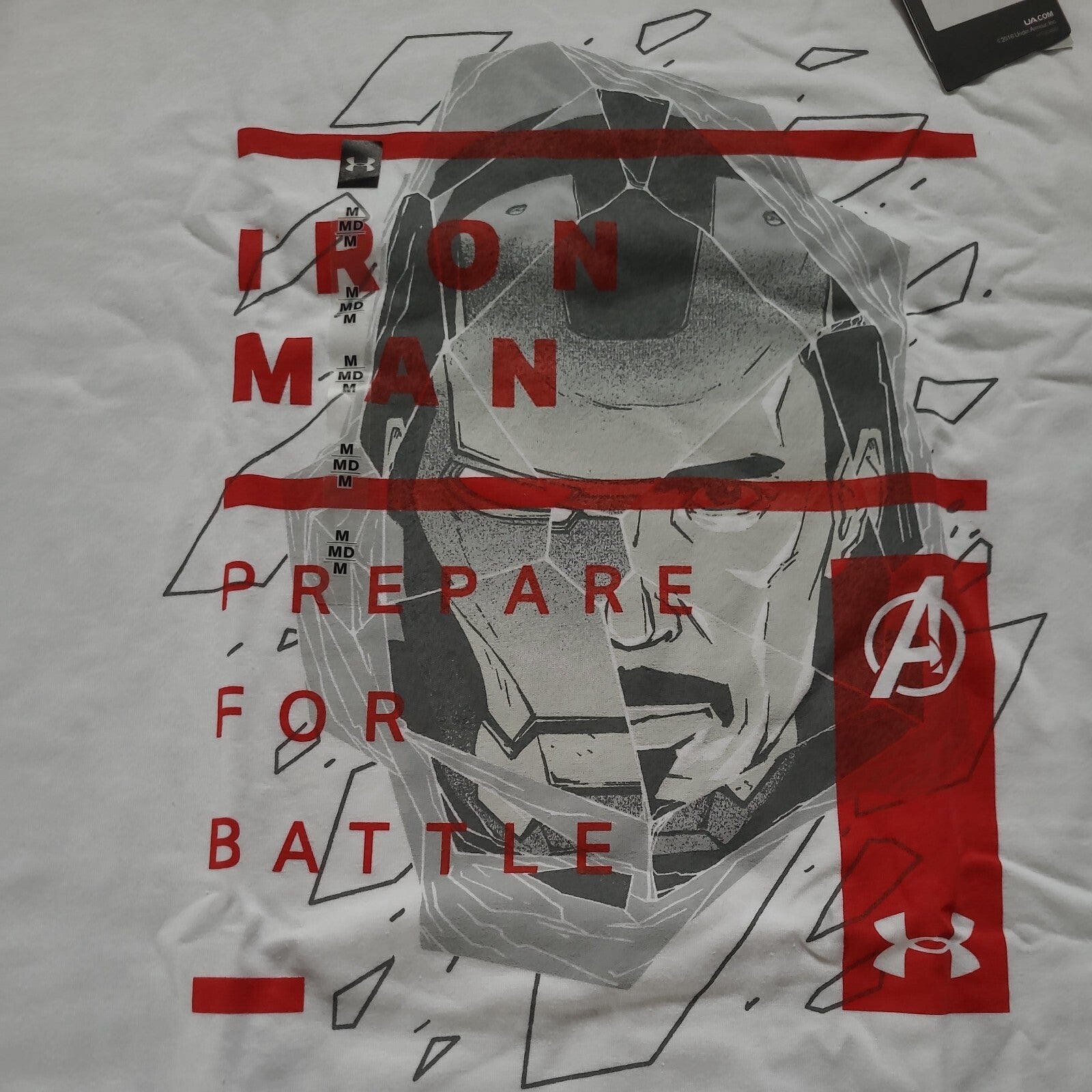 Under Armour Mens Marvel Avengers Iron Man Prepare for Battle SS Shirt W New m-L