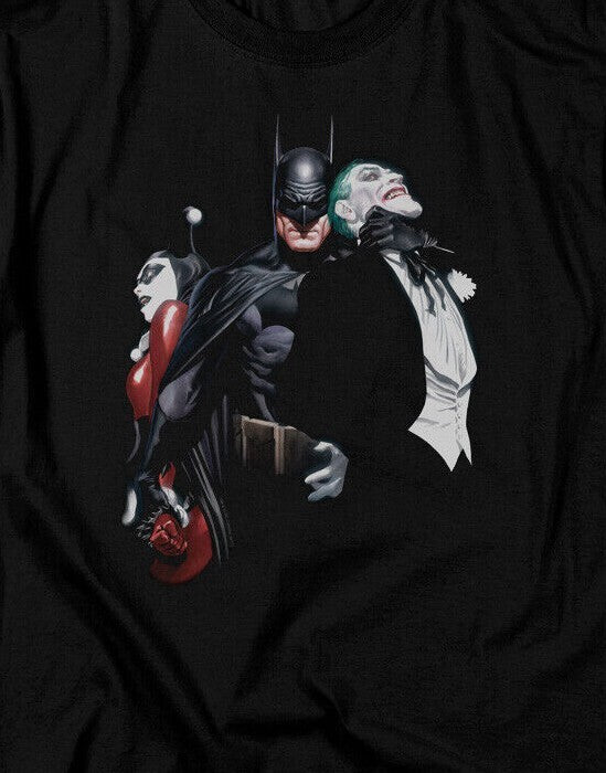 Batman "Choking Joker & Harley" (Alex Ross) Mens Unisex T-Shirt, Choice Sm to 5x