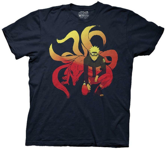 Naruto Shippuden "Tails" Japanese Anime Mens Adult T-shirt.  Available Sm to 2x