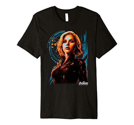 Marvel Comics Infinity War Black Widow Grunge Pose Mens Medium T-shirt -New