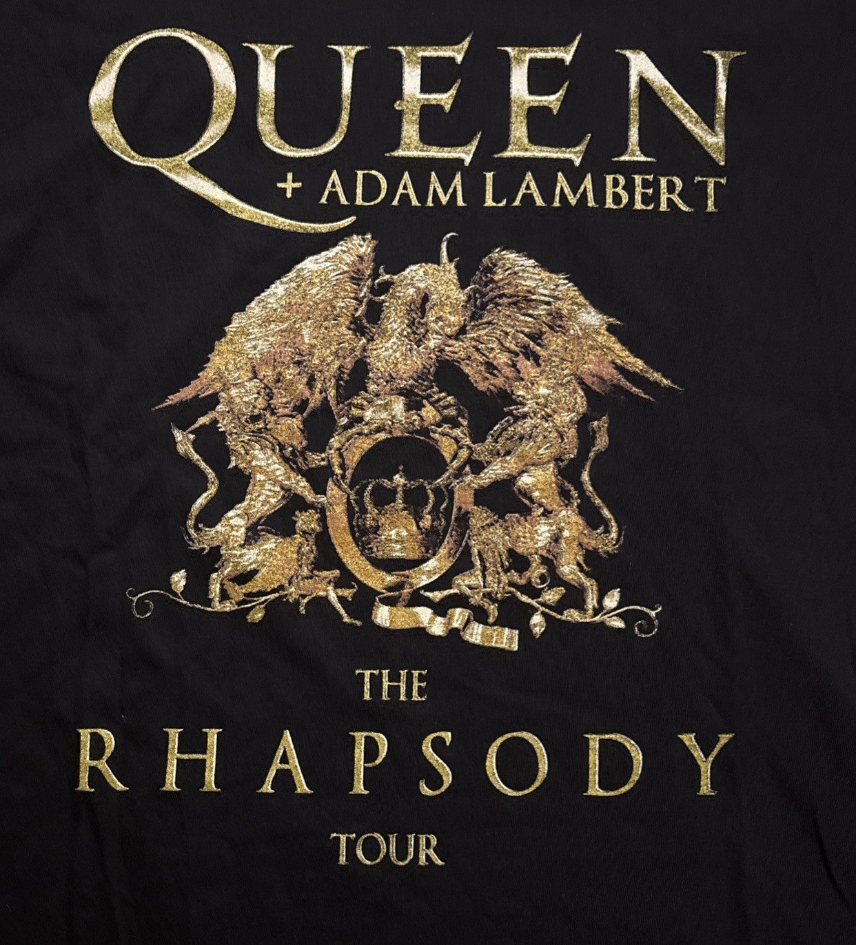 Queen + Adam Lambert "The 2019 Rhapsody Concert Tour" Mens Medium Unisex T-Shirt
