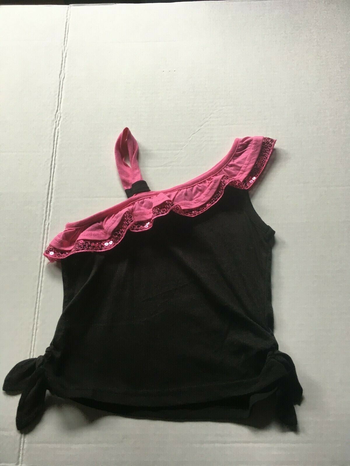 Hello Kitty Sequin Ruffle Off the Shoulder Girl T-shirt Size XS  to Med