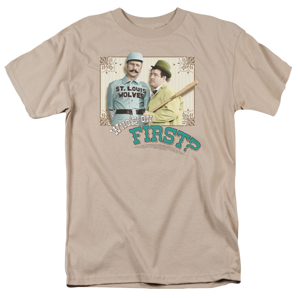 Abbott & Costello "Who's On First" Men Adult Unisex T-Shirt -Available Med to 3x