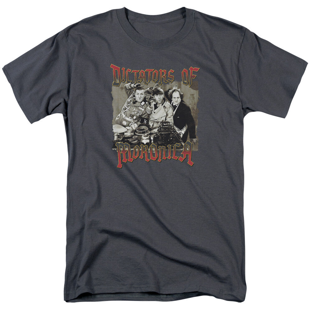 The Three Stooges "Dictators of Moronica"  Mens T-Shirt -Available Sm to 5x -new