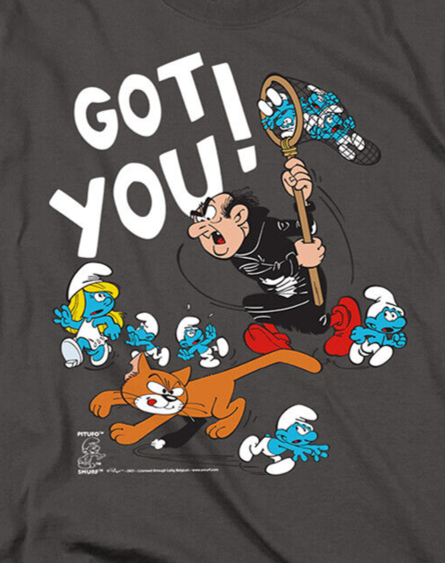 The Smurfs "Gargamel & Azreal"  Mens Unisex T-Shirt Available Sm to 5x -New