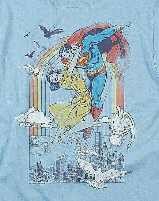 Superman & Lois Lane "Rainbow Love" Mens Unisex T-Shirt Available in Sm to 3x